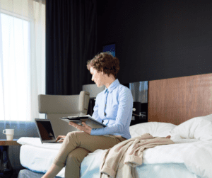 business travelers hotel